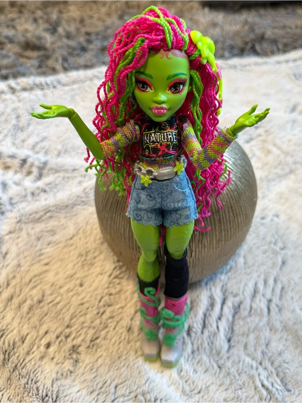 monster high dolls set - green, pink, blue, orange, purple